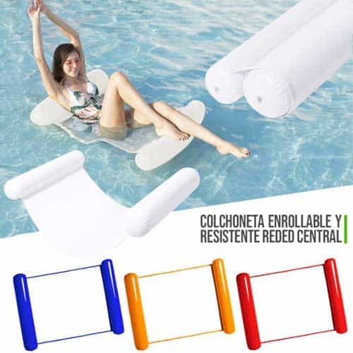 colchoneta publicitaria inflable para piscina